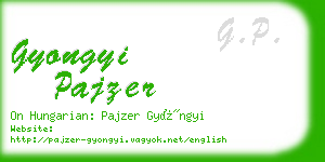 gyongyi pajzer business card